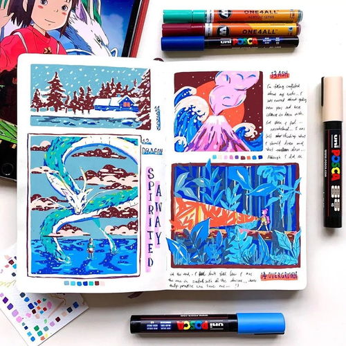 手賬藝術 看繪畫大神的手賬本，美哭了！